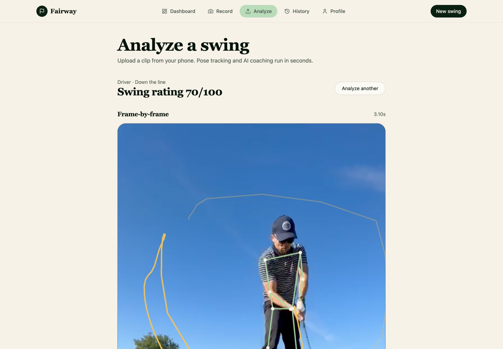 An AI golf coach from one video